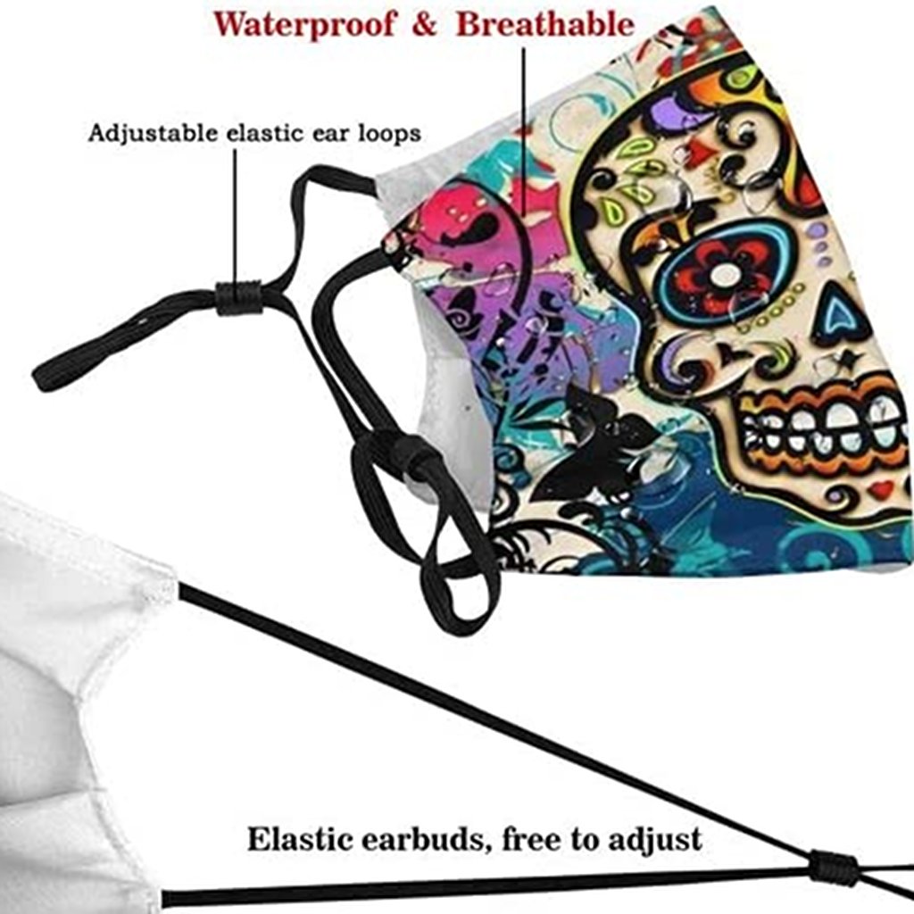 Adjustable Covid Mask, Reusable Face Masks with Filter & Nose Wire Adjustable Face Masks with Filter Yarn Designers Boutique