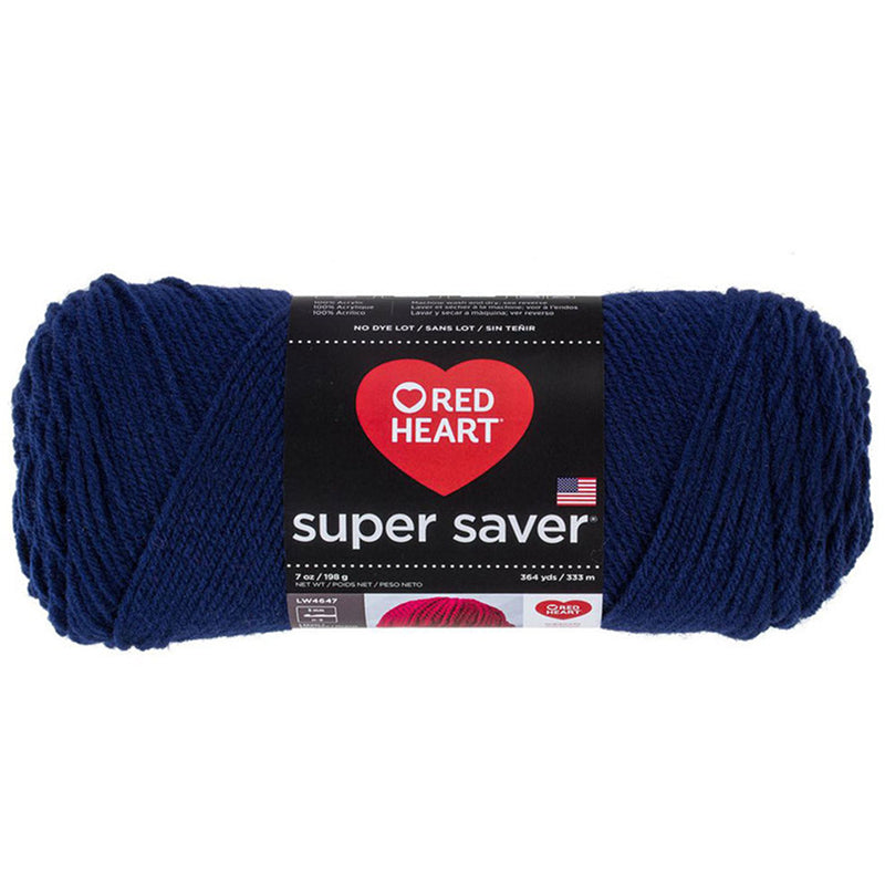 Super Saver Yarn Red Heart, Machine Washable & Dryable, Worsted Weight Super Saver Solids & Fleck Yarn by Red Heart Yarn Designers Boutique