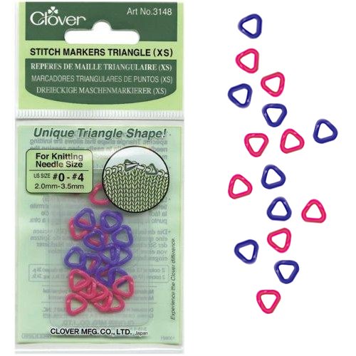 Stitch Markers | Extra Small Triangle Shapes, Pink and Purple Stitch Markers, Extra Small Triangle Shapes Yarn Designers Boutique