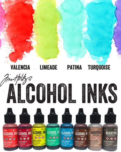 Alcohol Ink Tim Holtz | Adirondack Inks by Ranger, Create Alcohol Art Tim Holtz Alcohol Inks ½ oz Bottle Yarn Designers Boutique