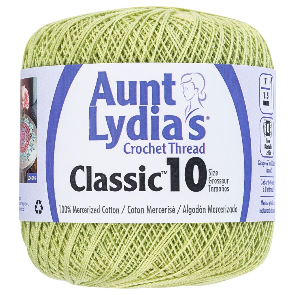 Crochet Thread, Aunt Lydia's Crochet Cotton Classic Size 10, Lace Yarn Aunt Lydias Crochet Thread, Classic Size 10 Lace Weight Yarn Designers Boutique