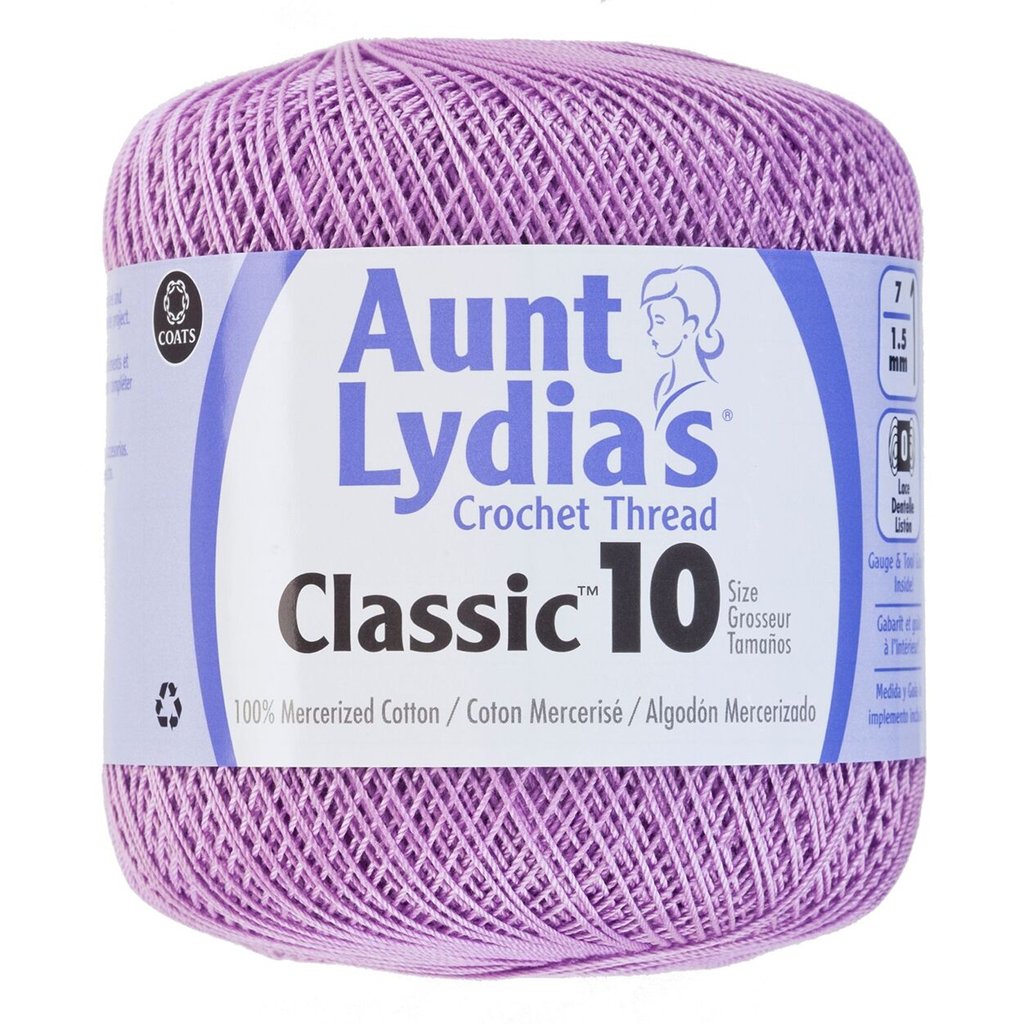 Crochet Thread, Aunt Lydia's Crochet Cotton Classic Size 10, Lace Yarn Aunt Lydias Crochet Thread, Classic Size 10 Lace Weight Yarn Designers Boutique