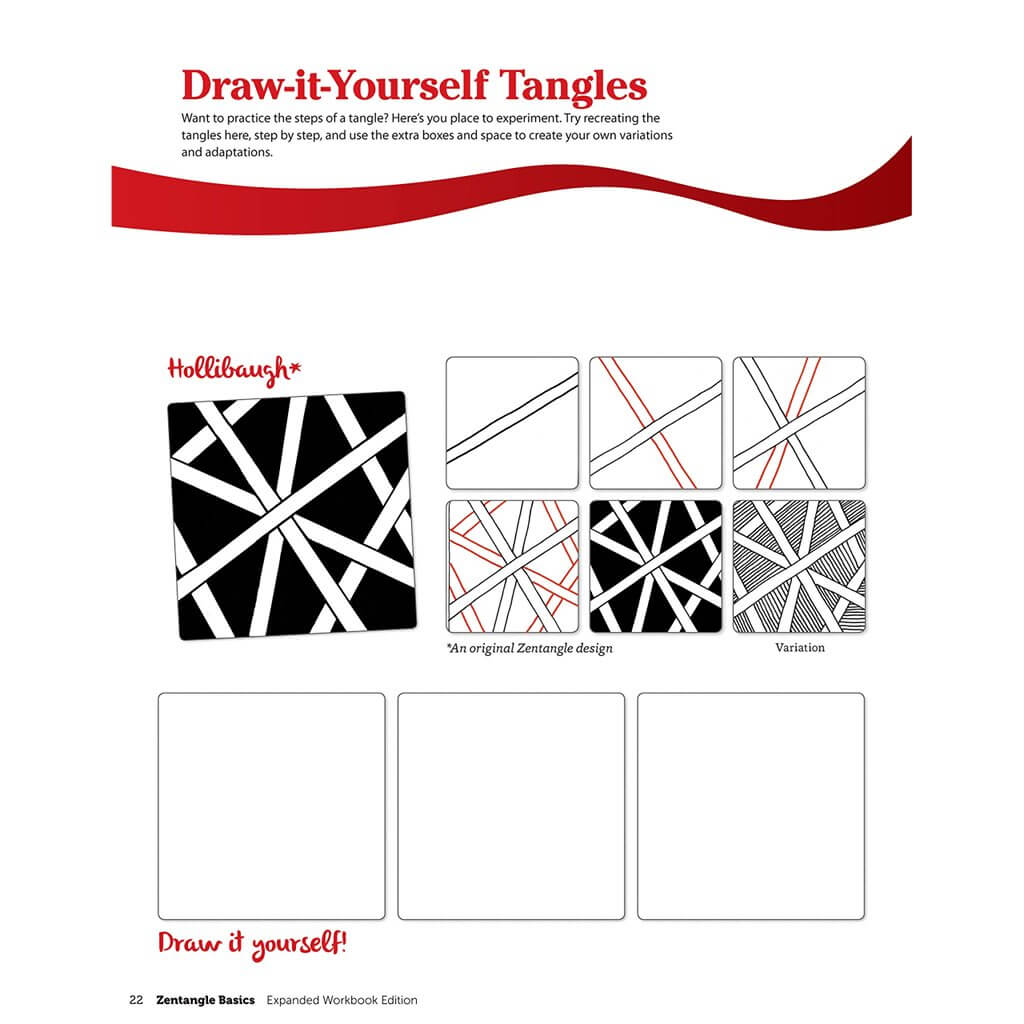 Zentangle Basics 1, Expanded Workbook, Easy Beginner Zentangles Zentangle 1, Expanded Workbook, Beginner Zentangles Yarn Designers Boutique