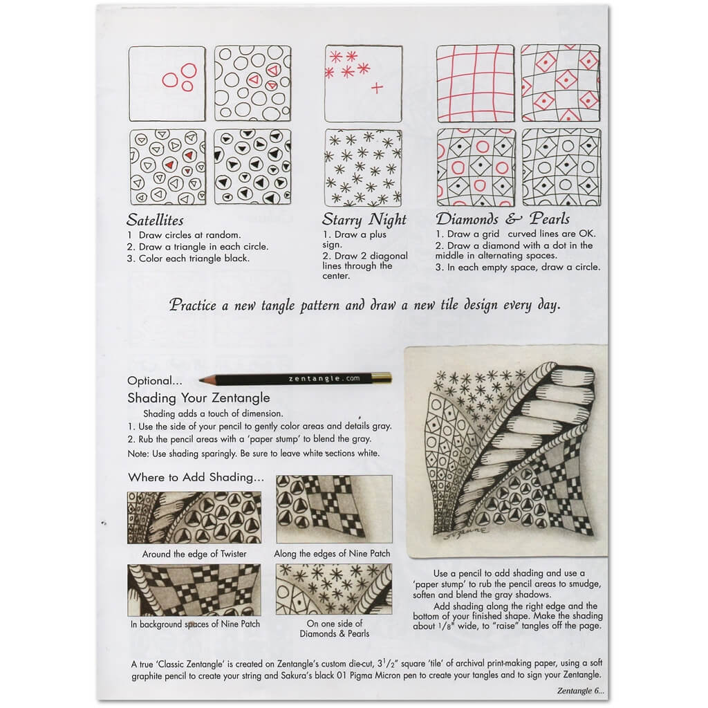 Zentangle 6: Terrific Stencils and Cards, A New Adventure in Zentangle Zentangle 6: Terrific Stencils and Cards Yarn Designers Boutique