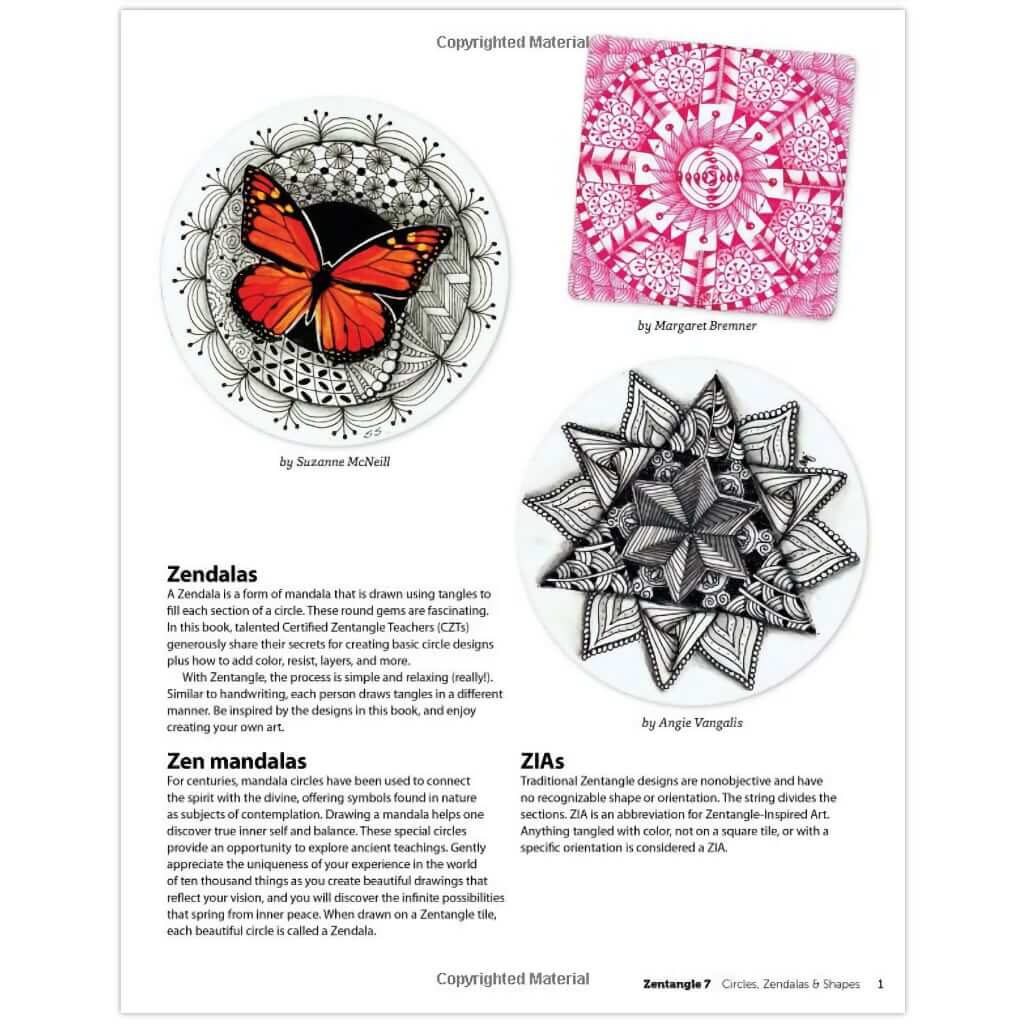 Zentangle 7: Circles, Zendalas & Shapes | Combine Mandalas & Zentangle Zentangle 7: Circles, Zendalas & Shapes Yarn Designers Boutique