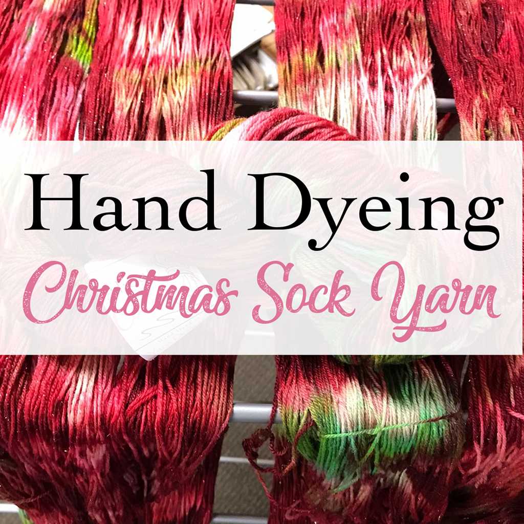 Christmas Yarn with Tinsel Sock Yarn for the Holidays with Sparkle, watch how yarn is dyed