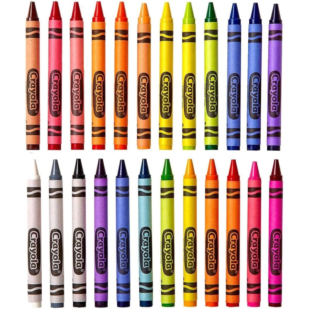 Crayola Crayons Pack 24 Non Toxic, Kids Crayons Crayons for Adults & Kids Coloring