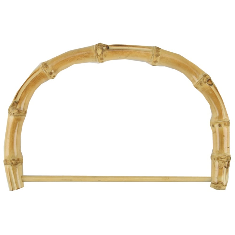 Bag Handle Twisted Bamboo, Make Your Own Bag or Purse, 5 1/2" Half Round Natural Bag Handle