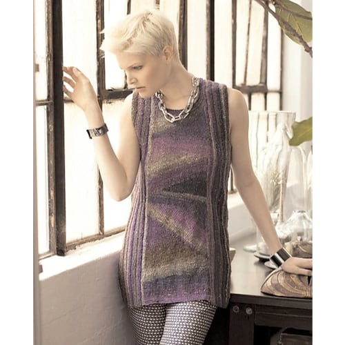 Knitting Pattern Noro Knitting Magazine, Spring/Summer 2013 Color Blooms!  long grey tank