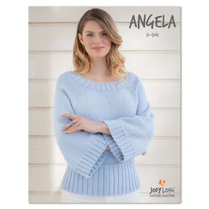 Sweater Knitting Pattern Angela by Jody Long Coastline Collection Wide boatneck sweater