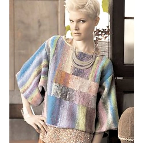 Knitting Pattern Noro Knitting Magazine, Spring/Summer 2013 Color Blooms! batwing colorblock to