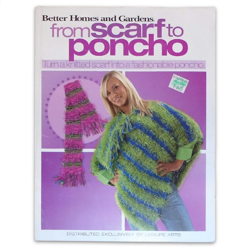 Knit Poncho & Scarf Patterns Betters Homes & Gardens From Scarf to Poncho