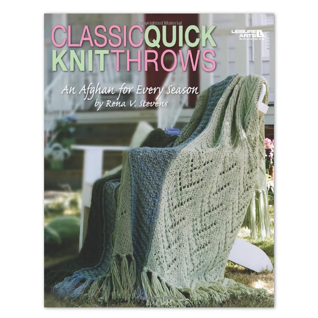 Knit Blanket Pattern Classic Quick Knit Throws, Knitting Patterns