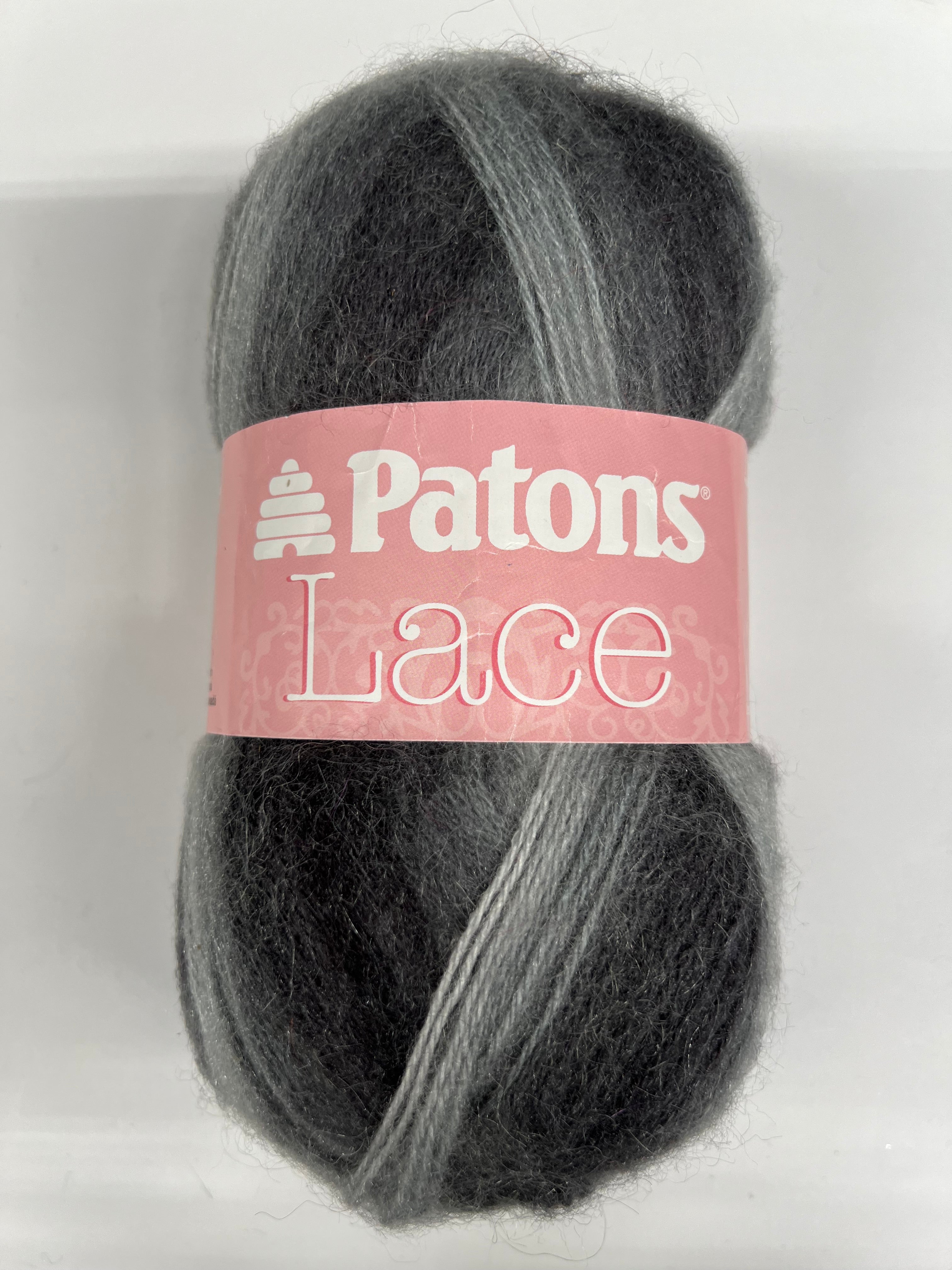 Lace Yarn by Patons Fine #2 In Grey, Black, And White