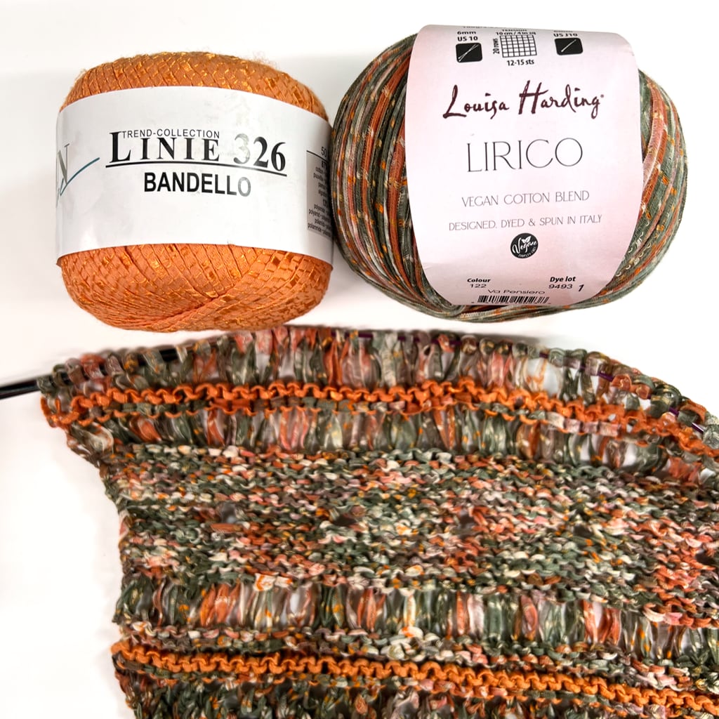 Mackenzie Tee Knitting Kit with Louisa Harding Lirico Yarn