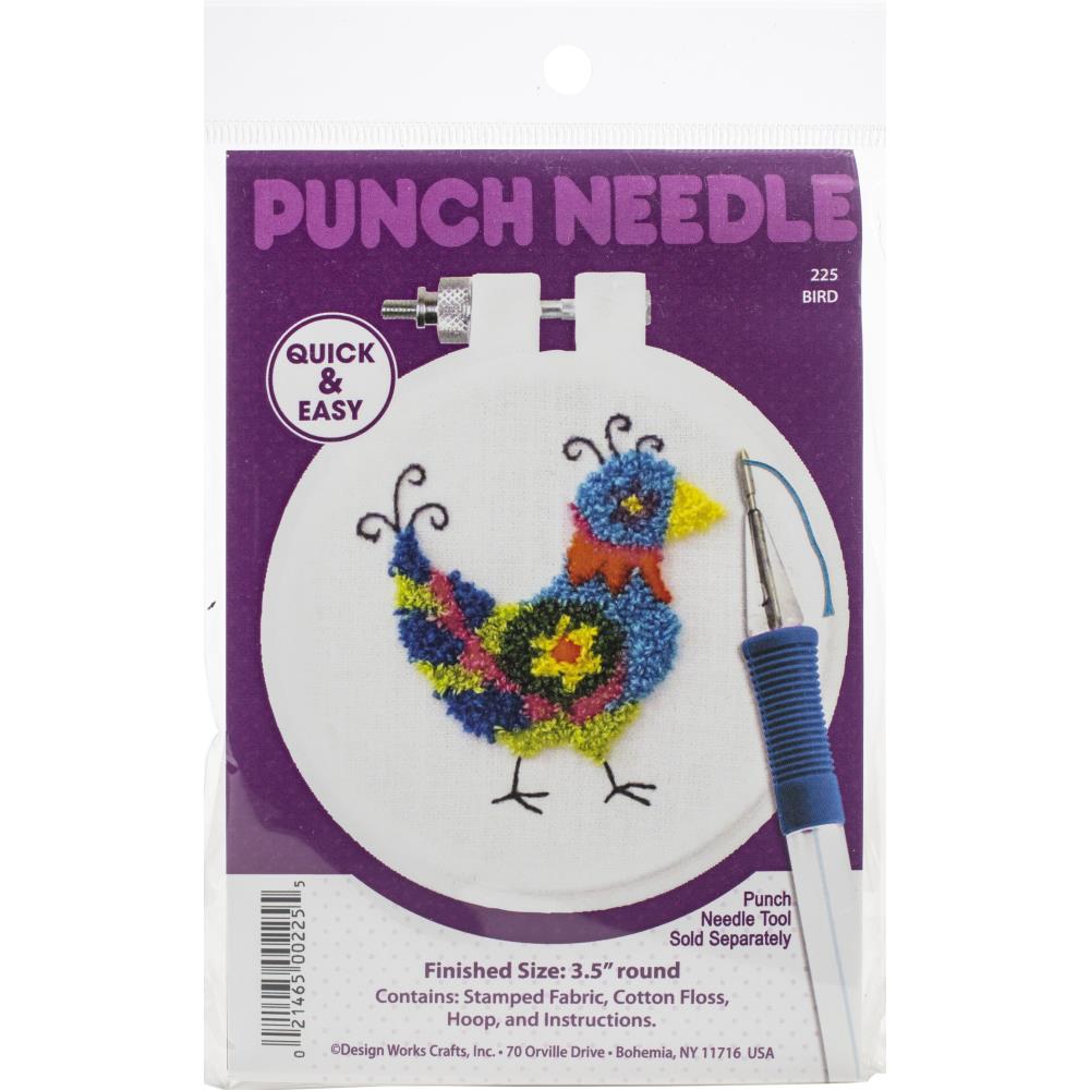 Colorful Bird Punch Needle Kit Beginner Kit to Learn Punch Needle Funky Bohemian Bird Whimsical & Charming Bird Boho Decor for Colorful Home