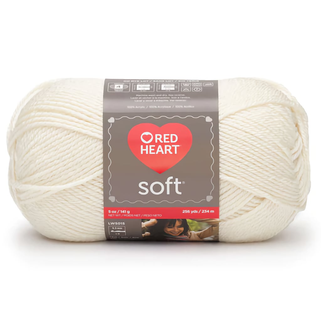 Red Heart Yarn Soft Yarn by Red Heart, Worsted Weight, Off-White