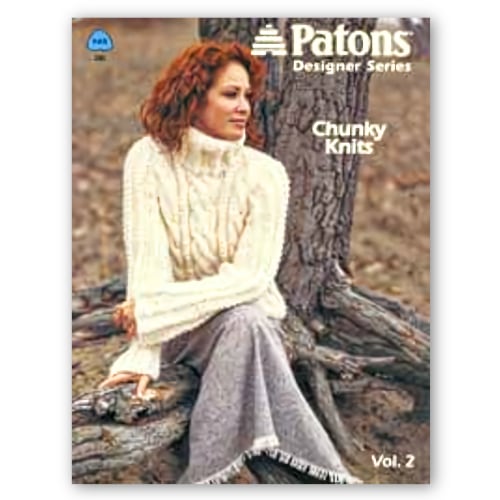 Vintage Patterns Patons Designer Series Chunky Knits Knitting Patterns Quick Cabled sweater