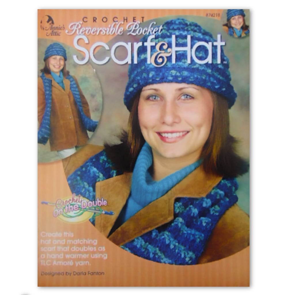 Crochet Pattern Crochet Hat, Crochet Reversible Pocket Scarf & Hat