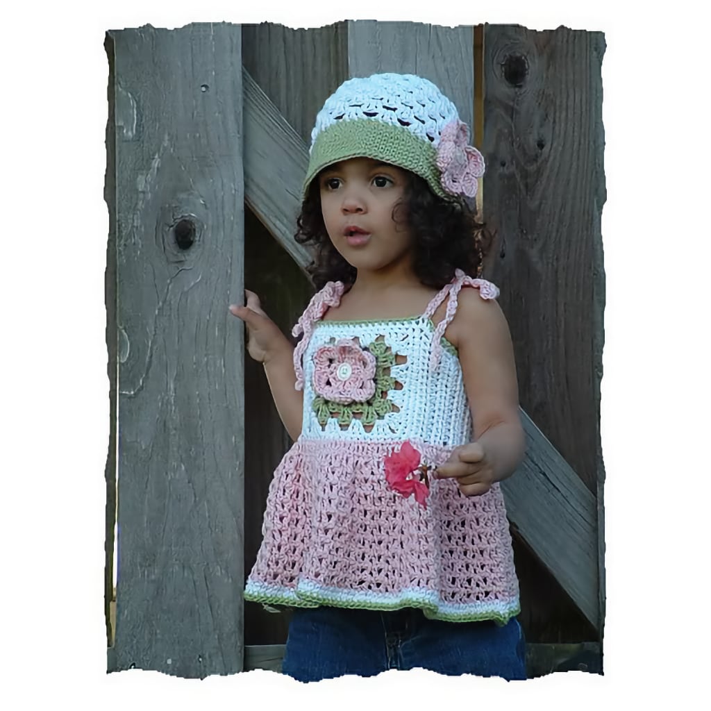 Crochet Patterns for Girls Outfits Fun Fashions for Girls granny square girls dress