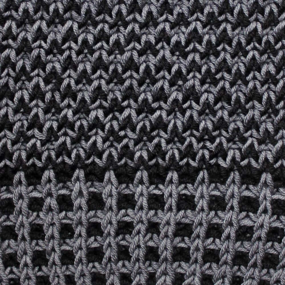 Crosshatch Knit Cardigan Sweater Knitting Pattern & Yarn Kit in Urth Yarns DK Harvest dark grey