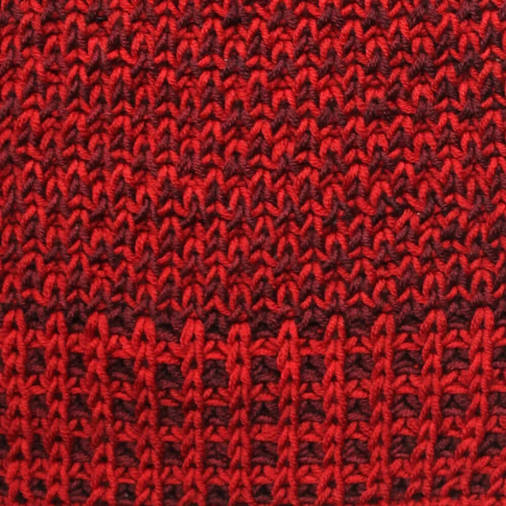Crosshatch Knit Cardigan Sweater Knitting Pattern & Yarn Kit in Urth Yarns DK Harvest red