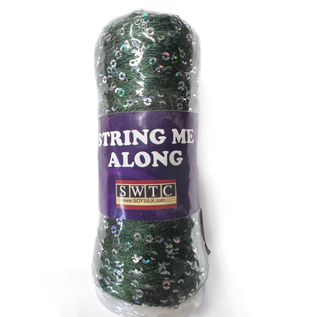 Sequins Yarn | String Me Along Yarn by Southwest Trading Company Green 832
