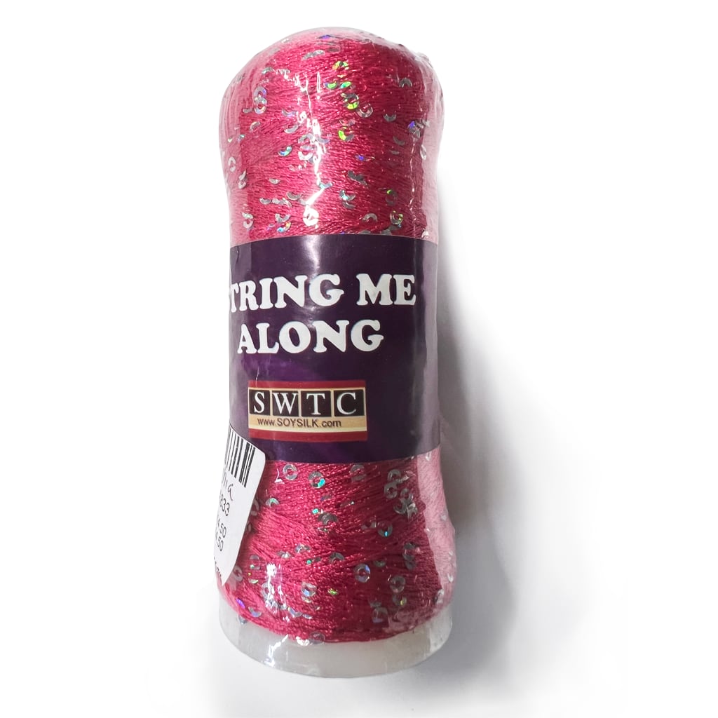 Sequins Yarn String Me Along Yarn by Southwest Trading Company Fuschia A833