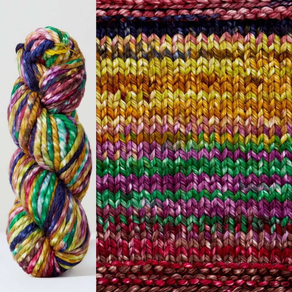 Wander Scarf Pattern Yarn Knitting Kit Super Chunky Winter Knit Scarf Colorful Scarf Kit Koozoo 7018