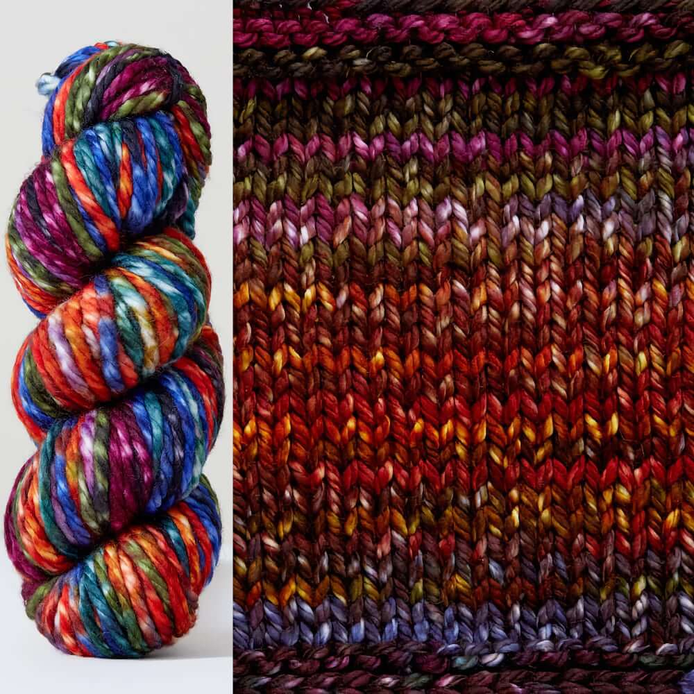 Wander Scarf Pattern Yarn Knitting Kit Super Chunky Winter Knit Scarf Colorful Scarf Kit Koozoo 7020