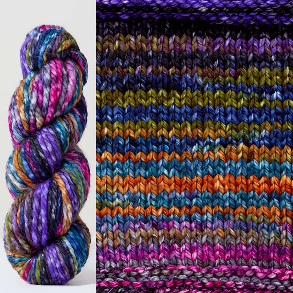 Wander Scarf Pattern Yarn Knitting Kit Super Chunky Winter Knit Scarf Colorful Scarf Kit Koozoo 7022
