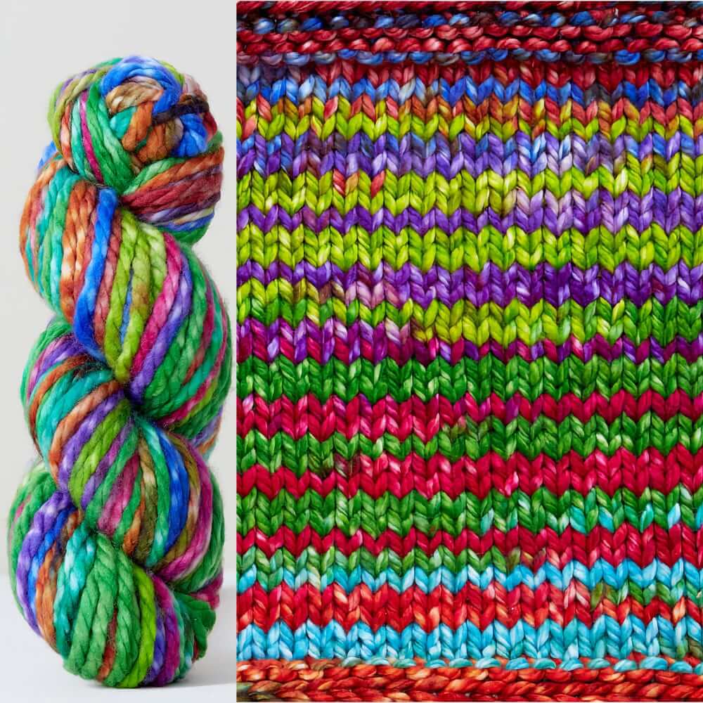 Wander Scarf Pattern Yarn Knitting Kit Super Chunky Winter Knit Scarf Colorful Scarf Kit Koozoo 7023