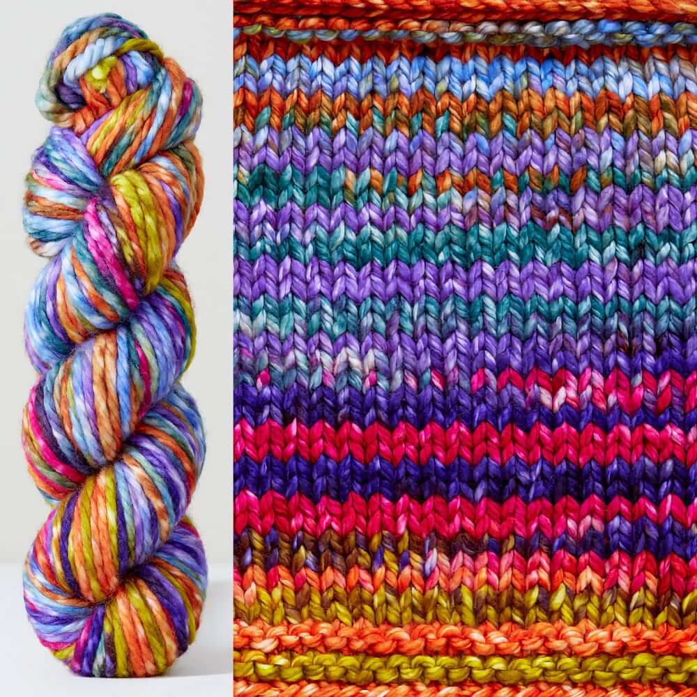 Wander Scarf Pattern Yarn Knitting Kit Super Chunky Winter Knit Scarf Colorful Scarf Kit Koozoo 7024
