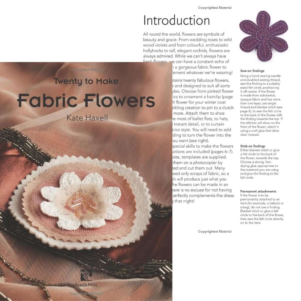 Flower Patterns for Creating Easy Fabric Flowers, Adorn Everything, 20 to Make Fabric Flowers