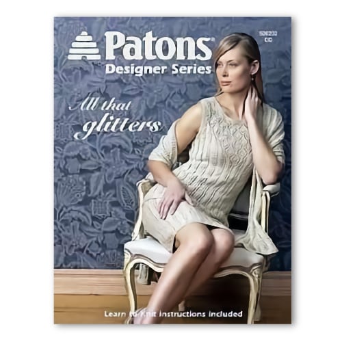 Vintage Knitting Patterns Patons Designer Series All That Glitters white lace knit dress