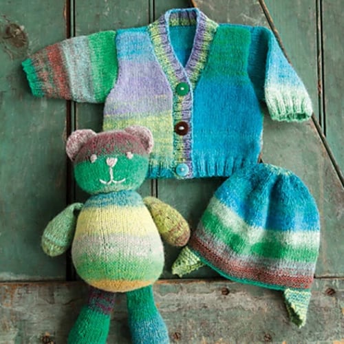 Knitting Pattern Noro Knitting Magazine, Spring/Summer 2013 Color Blooms! colorful baby set