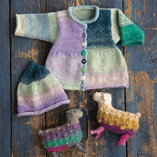 Knitting Pattern Noro Knitting Magazine, Spring/Summer 2013 Color Blooms! girls baby set