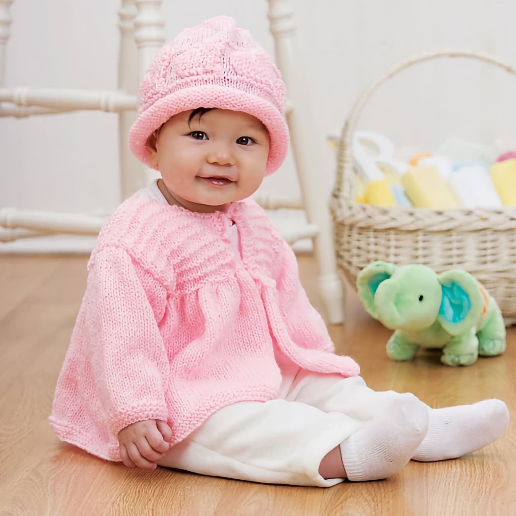 Easy Knitting Patterns for Beginners Knitting Made Easy pink baby girl knit set