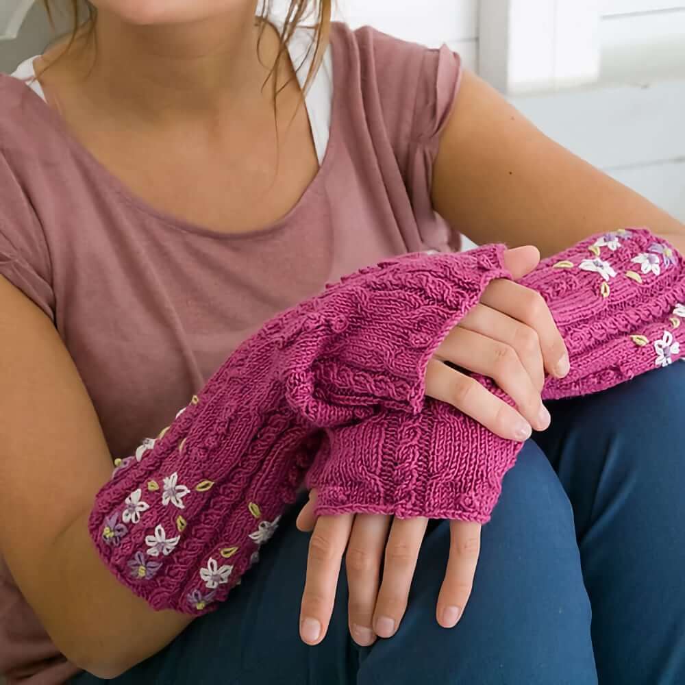 Knit Flowers Floral Knits: 25 Contemporary Flower-Inspired Designs Knitting Patterns fingerless gloves