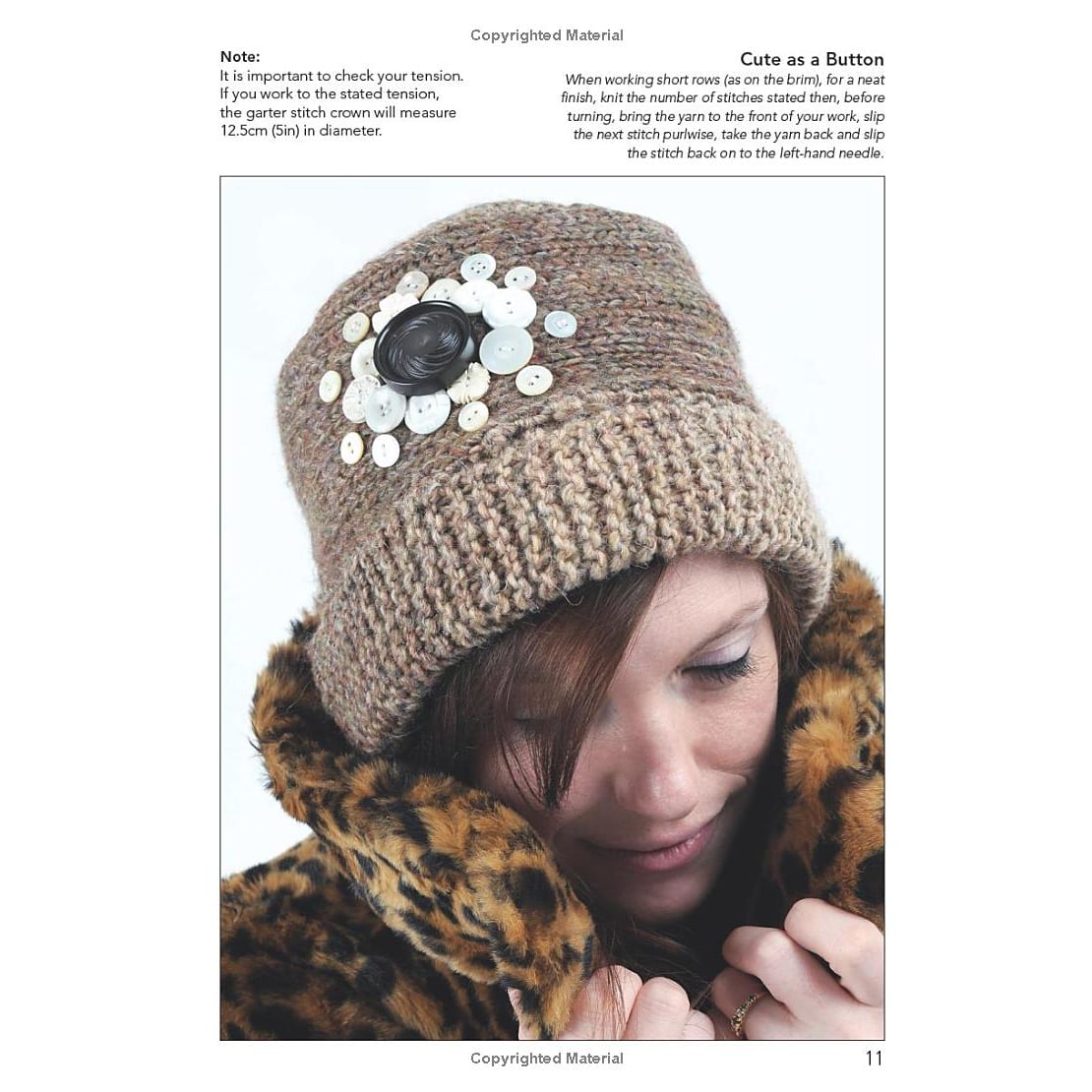 Beanie Pattern Twenty to Make Knitted Beanies flower button hat with brim