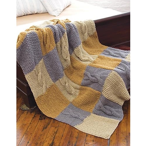 Easy Knitting Patterns for Beginners Knitting Made Easy patchwork square cable blanket