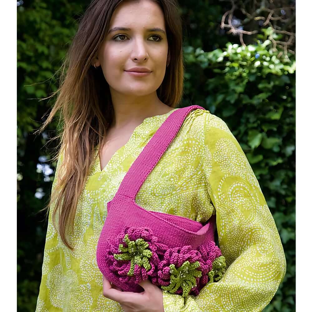Knit Flowers Floral Knits: 25 Contemporary Flower-Inspired Designs Knitting Patterns floral purse