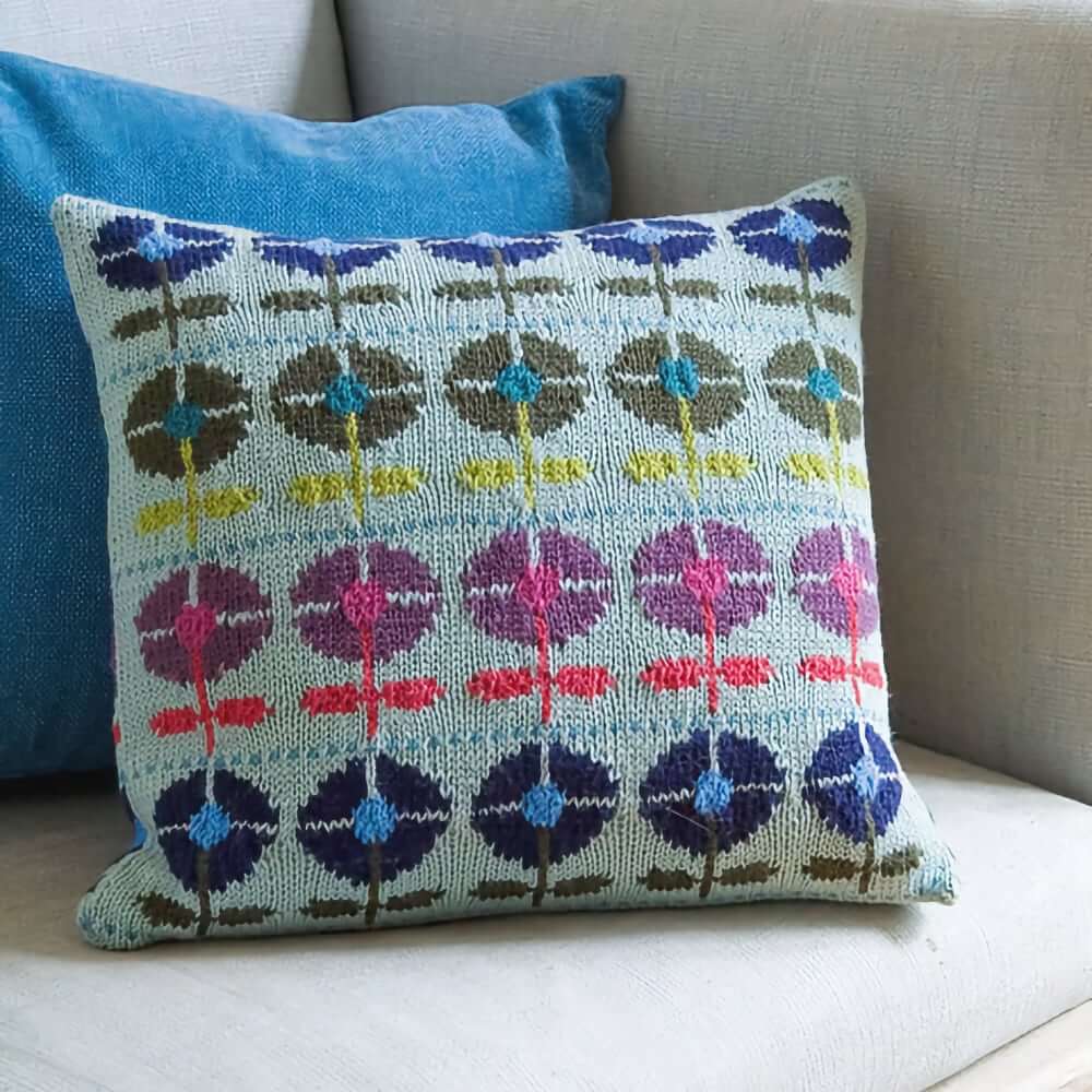 Knit Flowers Floral Knits: 25 Contemporary Flower-Inspired Designs Knitting Patterns floral pillow