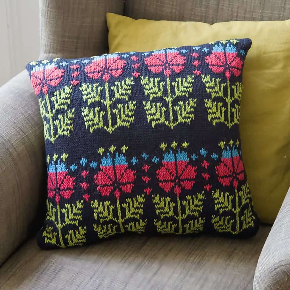 Knit Flowers Floral Knits: 25 Contemporary Flower-Inspired Designs Knitting Patterns floral pillow