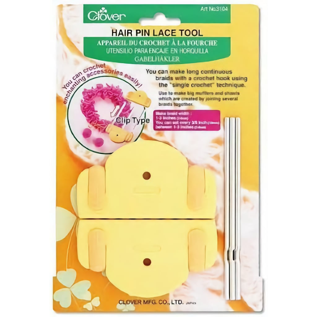Clover Hair Pin Lace Tool  yellow #3104 051221356742