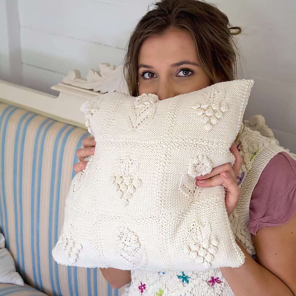 Knit Flowers Floral Knits: 25 Contemporary Flower-Inspired Designs Knitting Patterns knit pillow