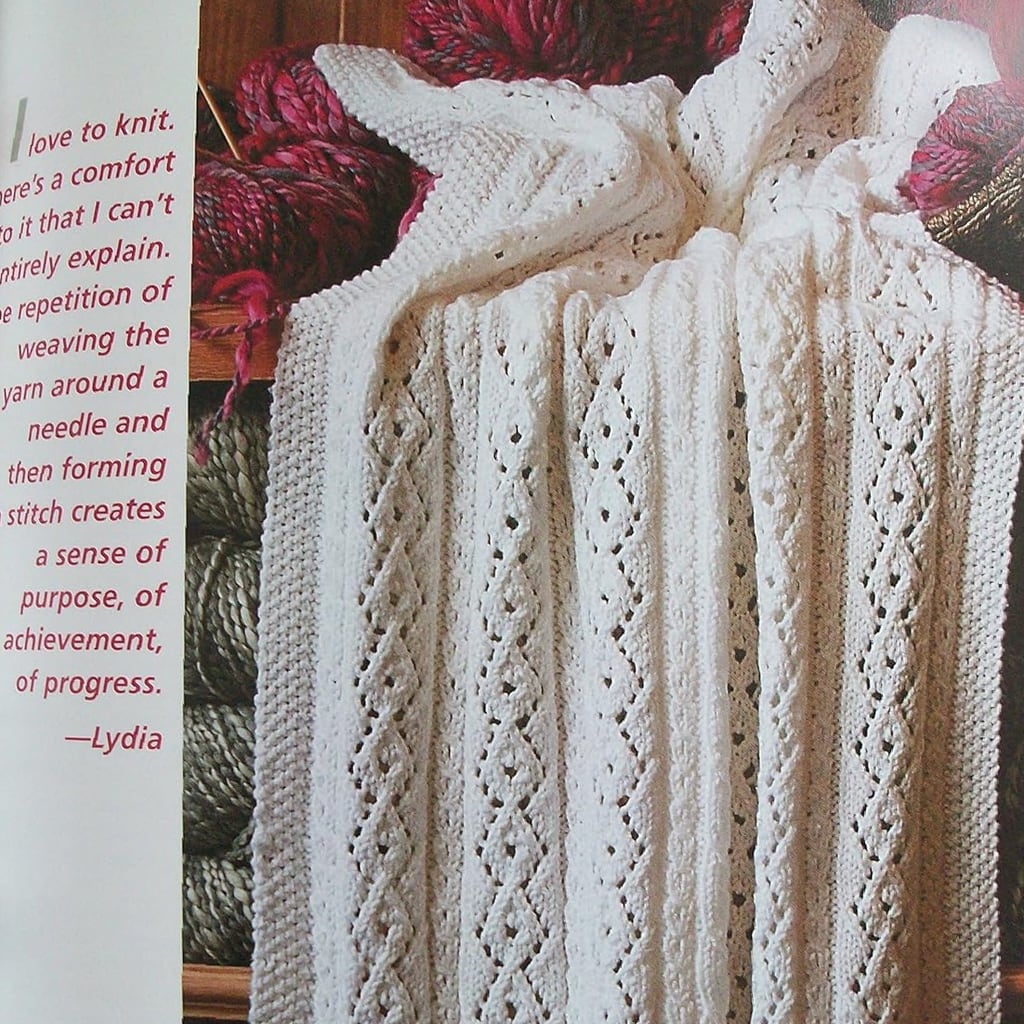 Baby Blanket Patterns Knit along with Debbie Macomber: The Shop on Blossom Street white baby blanket