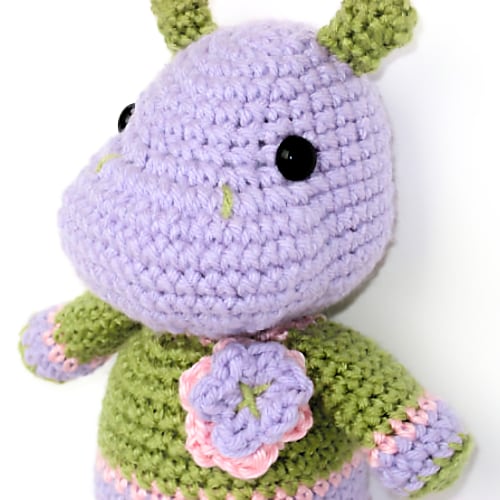 Crochet Amigurumi Cute Little Animals: 8 Crochet Animals amigurumi pattern Purple Dinosaur