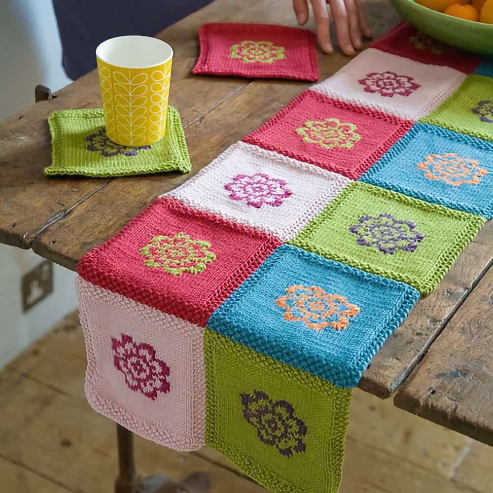 Knit Flowers Floral Knits: 25 Contemporary Flower-Inspired Designs Knitting Patterns knit table runner