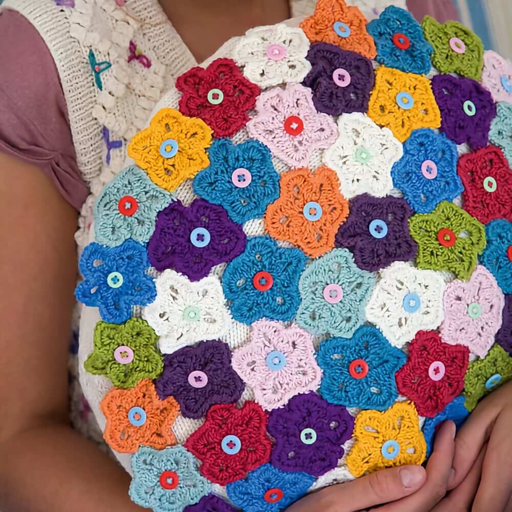 Knit Flowers Floral Knits: 25 Contemporary Flower-Inspired Designs Knitting Patterns flower pillow